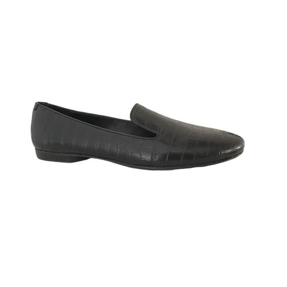 Women’s Andrea Croc Embossed Smoking Loafer - Picture 1 of 4
